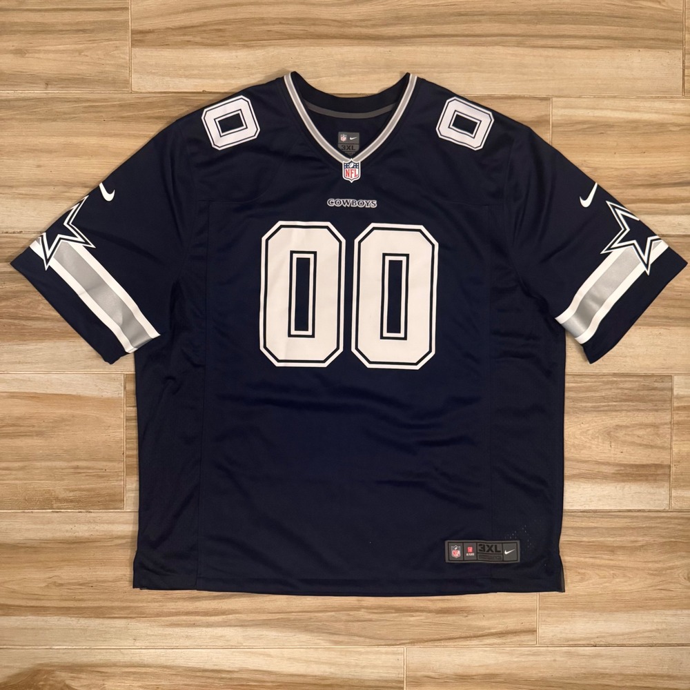 Nike Dallas Cowboys Custom HIGGINS #00 Football Jersey Navy Men's Size 3XL